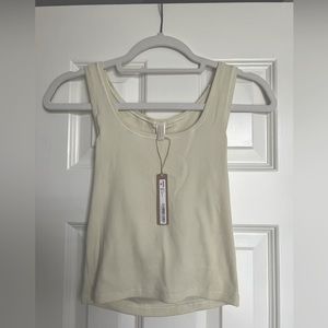 SKIMS NWT Cotton Rib Tank in Bone